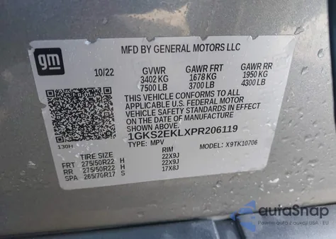 2023 GMC Yukon 4Wd Denali Ultimate z USA, uszkodzony, nr VIN 1GKS2EKLXPR206119